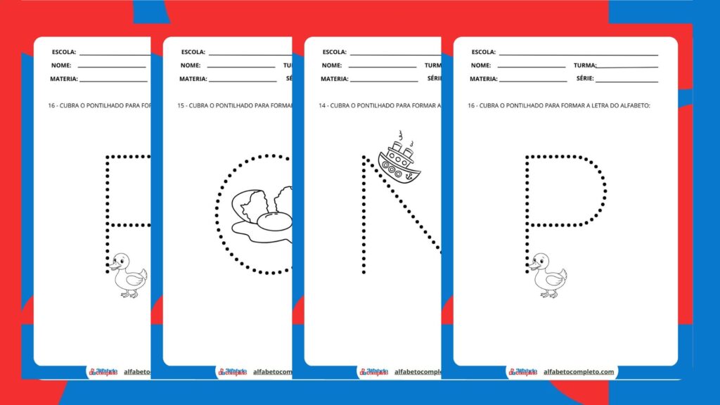 Alfabeto Pontilhado e Ilustrado