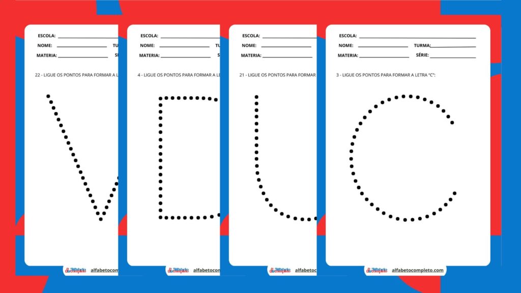 Caderno com Alfabeto Pontilhado: Aprenda a escrever de forma divertida! Ideal para iniciantes, prático e educativo.