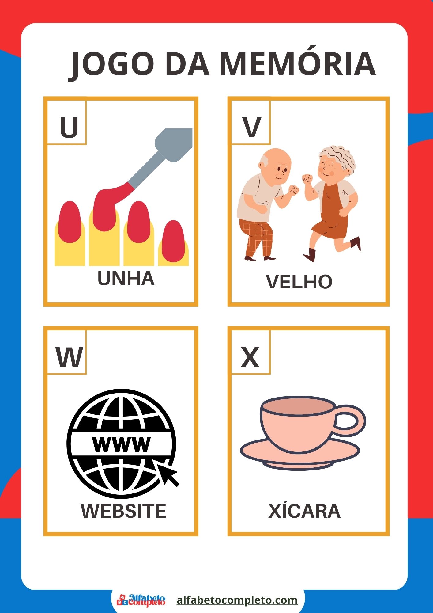 Jogo da Memória com Alfabeto Ilustrado: Aprenda e Divirta-se com as Crianças