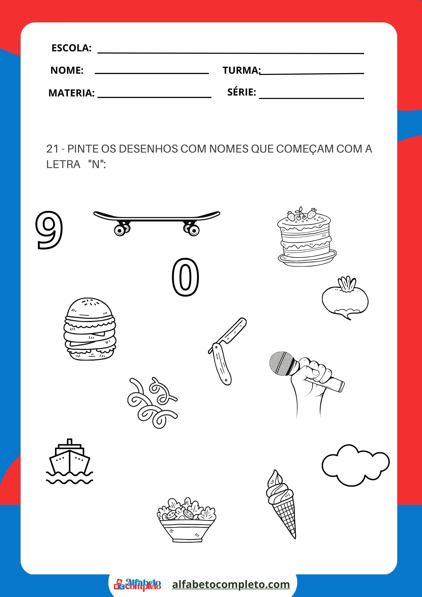 Divirta-se aprendendo! Caderno interativo de português para crianças. Descubra a letra "N"!📚✨