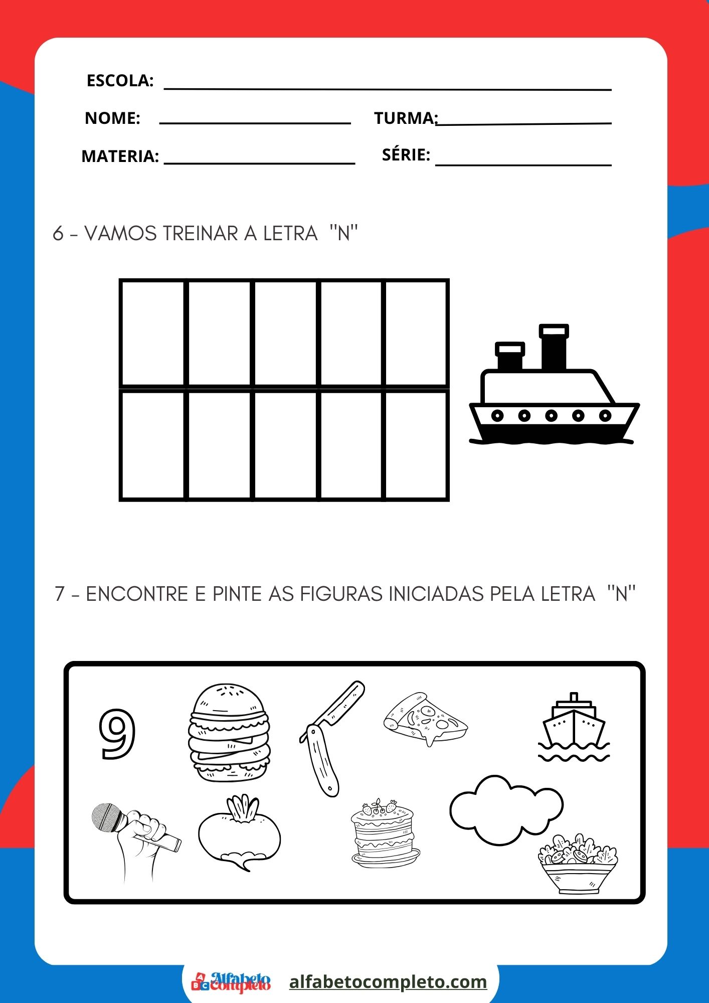 VAMOS TREINAR A LETRA _N