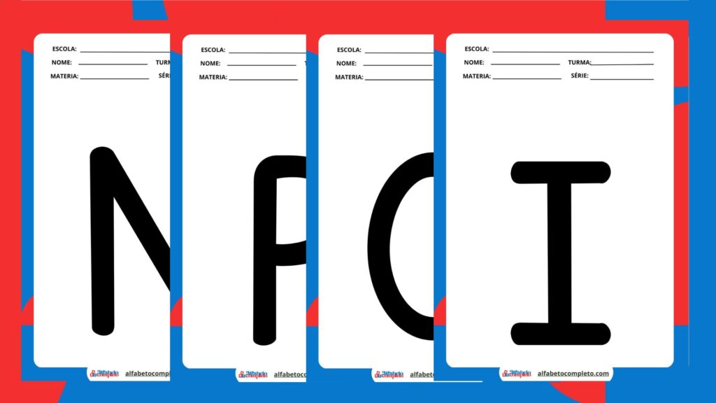 Caderno de Moldes do Alfabeto para Imprimir: Aprendizagem Divertida para Crianças e Educadores