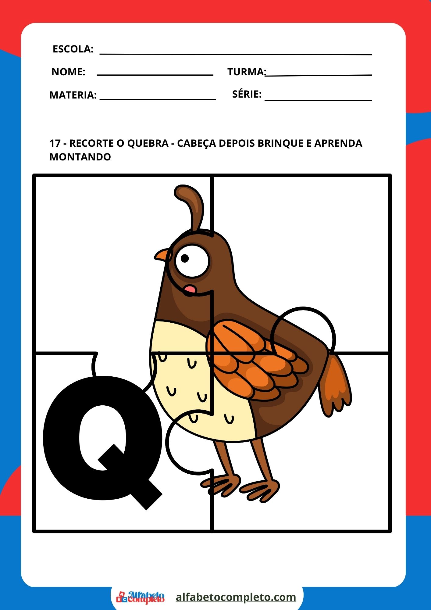 Divirta-se com 26 Quebra-Cabeças de Animais em Inglês