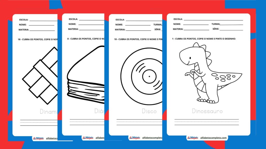 Aprenda Português: Caderno de Nomes em Pontilhado 'D'