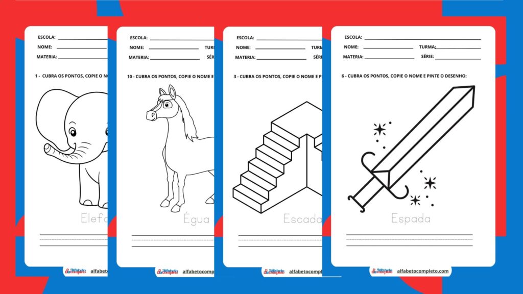 Experimente as 10 atividades em pontilhado com a letra "E" para crianças: diversão garantida enquanto elas aprendem e desenvolvem suas habilidades!