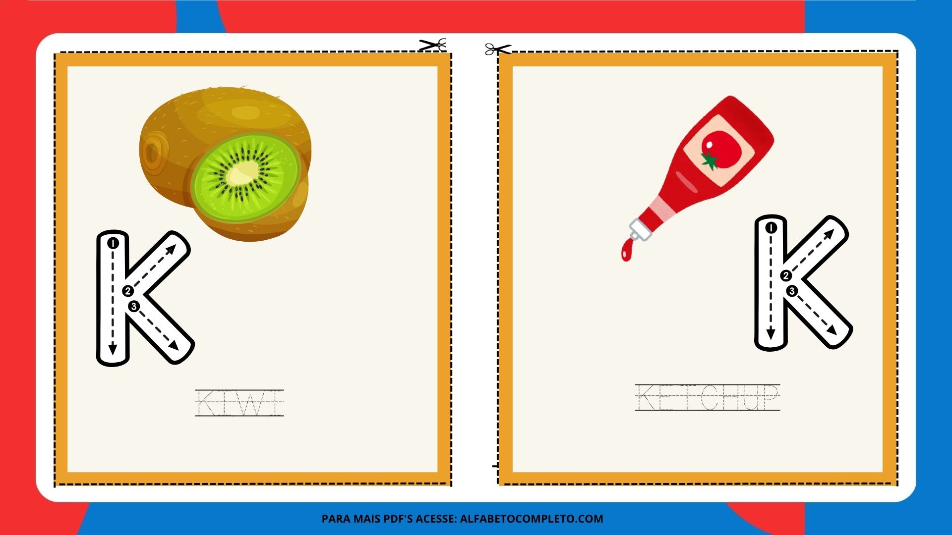 Cartões Divertidos com Alfabeto Maiúsculo para Escrita