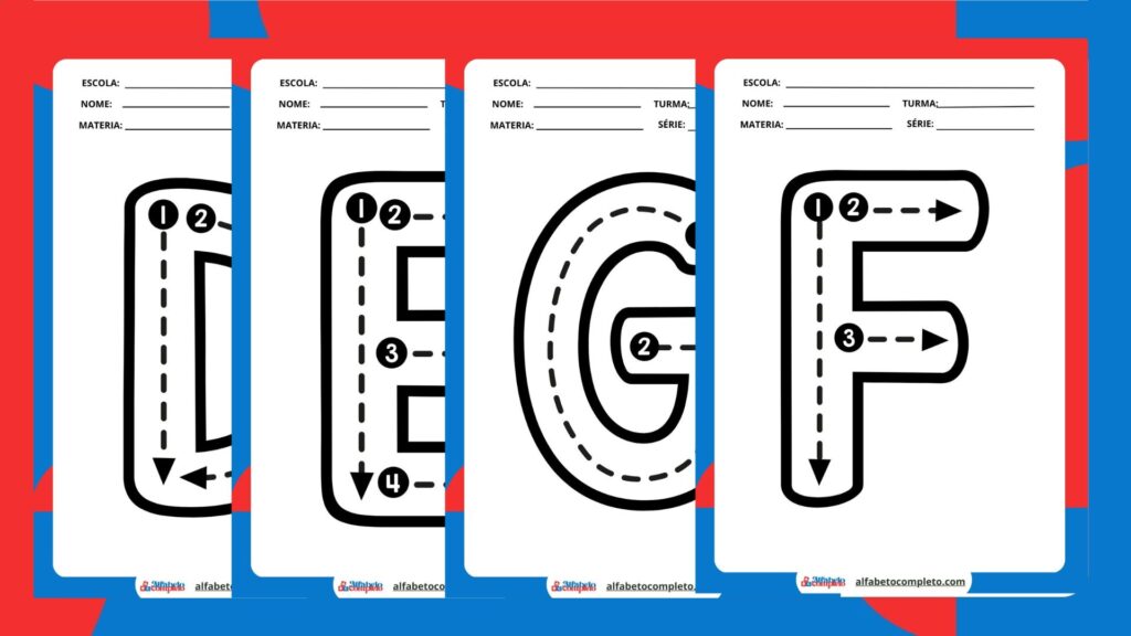 Modelos Divertidos para Praticar Caligrafia com Alfabeto