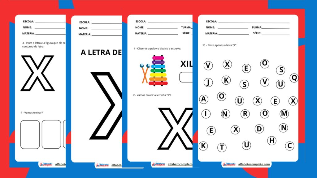 Atividades Divertidas com a Letra X! Lúdicas e educativas, ideais para crianças em desenvolvimento!