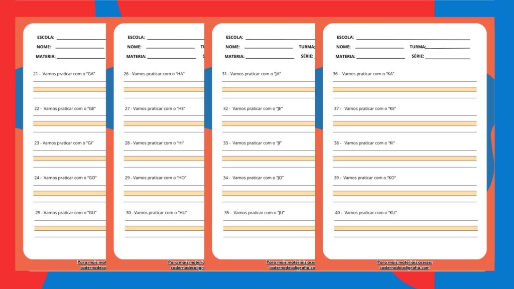 Caderno para Treinar Caligrafia com Frases – Aprendizado Divertido para Crianças